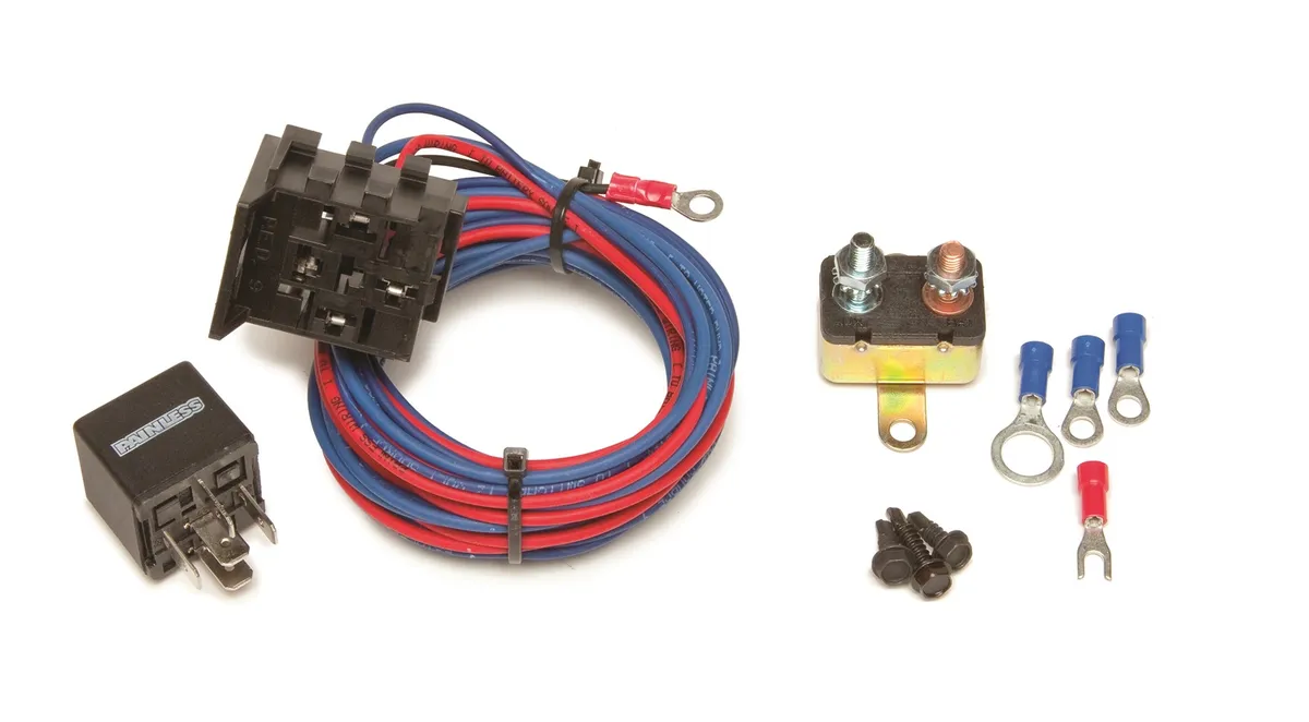 Electric Water Pump Relay; Incl. 30 Amp Relay/30 Amp Breaker/Relay Base w/Wire Harness/Terminals/Mounting Hardware; product image