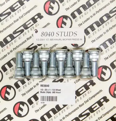 Moser Engineering 1/2-20 x 1-1/2 Wheel Studs (10pk) .665 Knurl
