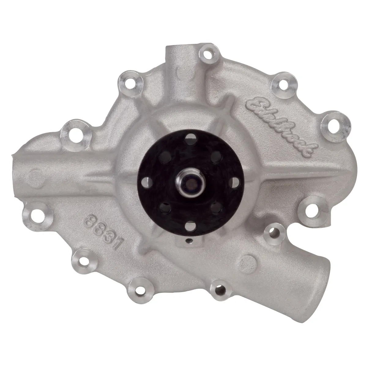 Water Pump, High Performance, AMC/Jeep, 1968-72 AMC 290-401 c.i.d V8 and 1971-72 Jeep 304 & 360 c.i.d V8, Short Style, Standard Rotation, Satin Finish product image