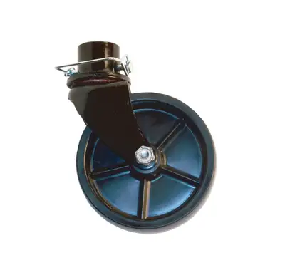 Ultra Fab Products Manual Tongue Jack Caster Wheel For 2 in Modelblack