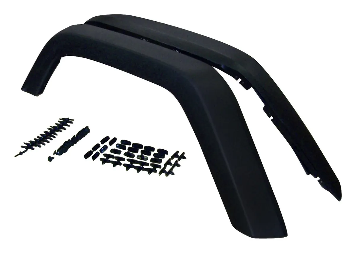 Fender Flare Set; Rear; Incl. 2 Flare/Retainers/Rivets; Textured Black; product image
