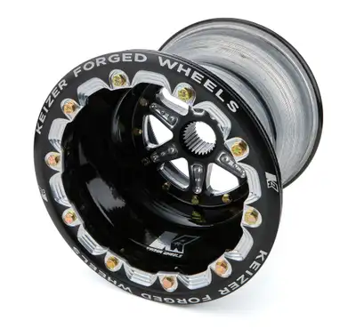 Keizer Aluminum Wheels Splined Wheel B/L 10x10 4in BS 27Spl Black