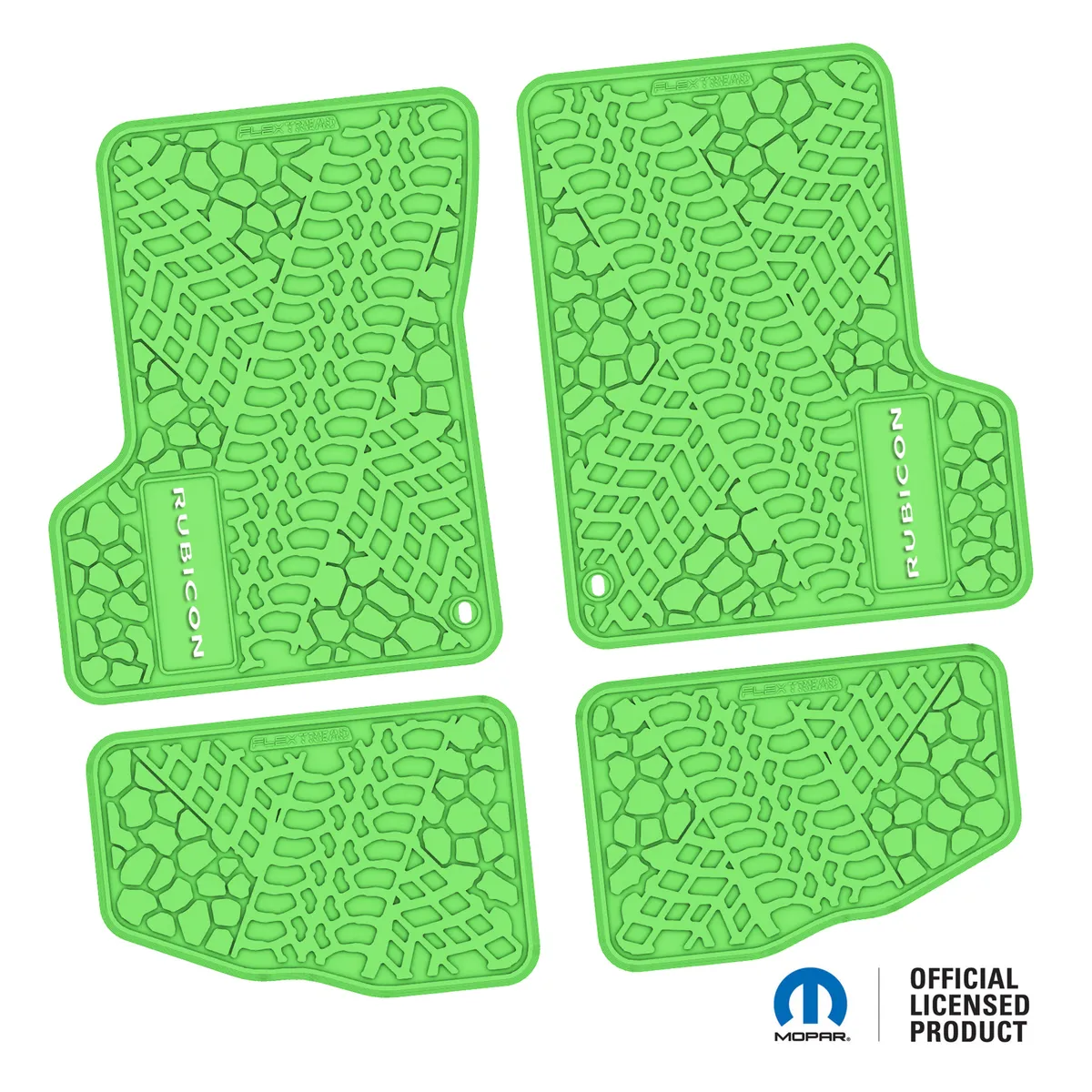 Ngtt44048977- 03-06 Jeep Tj/Lj 2DR Front And Rear- Tire Tread/Scorched Earth Scene w/ Rubicon Insert - Black w/ Red Insert product image