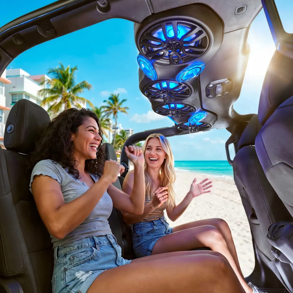 Jeep JL/JLU,JT Overhead Bar System Fits 4 X 8" Speakers (Not Included) and 4 X Tweeters PRO-TW4L and Harness Included product image