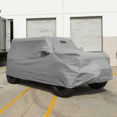Smittybilt Full Car Cover w/ Storage Bag, Lock & Cable - Gray (21+ Bronco 4DR)