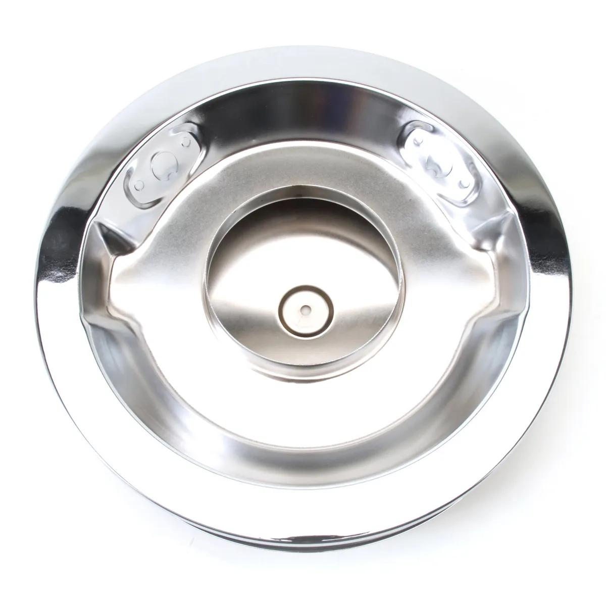 Edelbrock 1221 Pro-Flo Chrome 14 Round Air Cleaner with 3 Paper Element (Deep Flange) product image