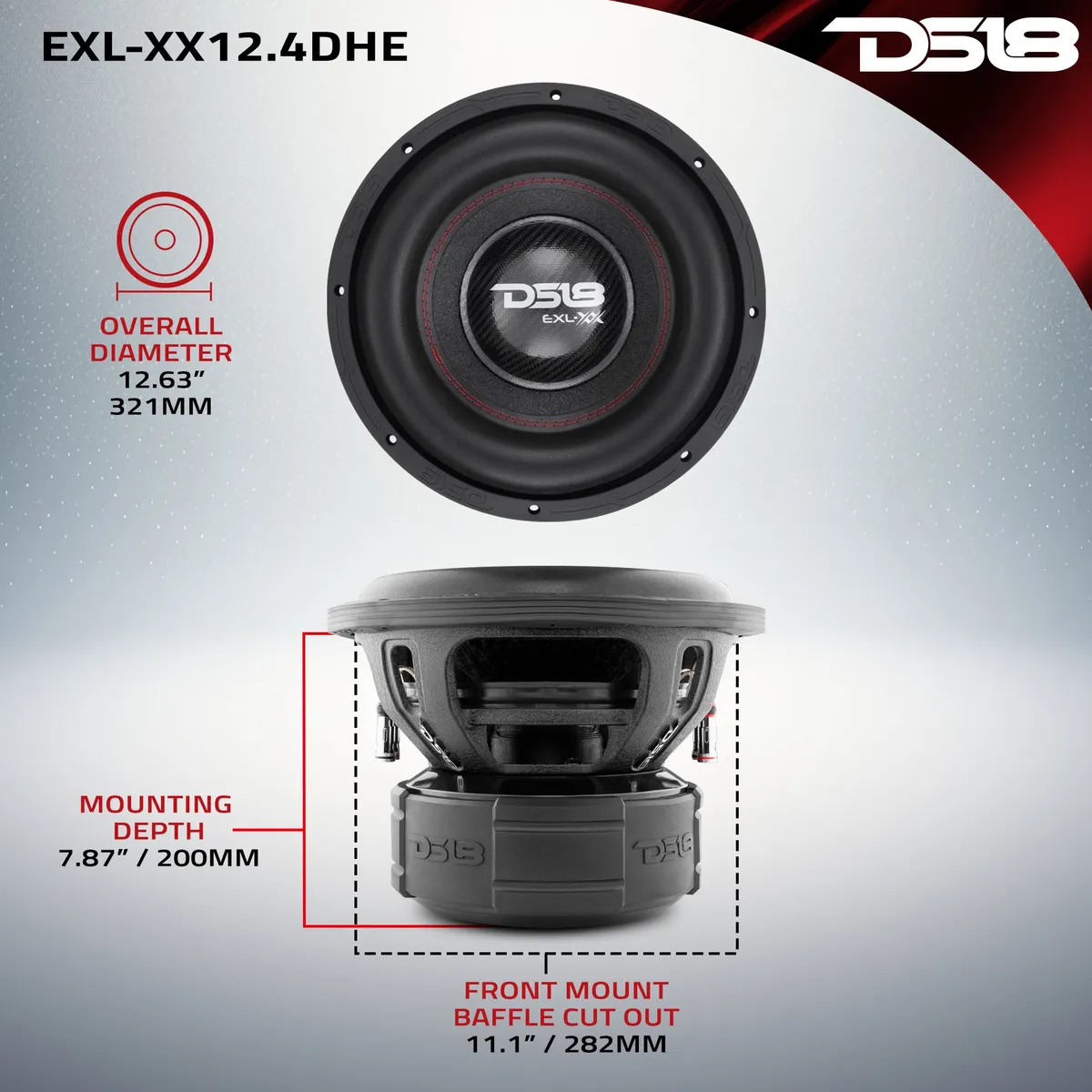 EXL XX 12" High Excursion Subwoofer 2000 Watts Rms DVC 4-Ohm product image