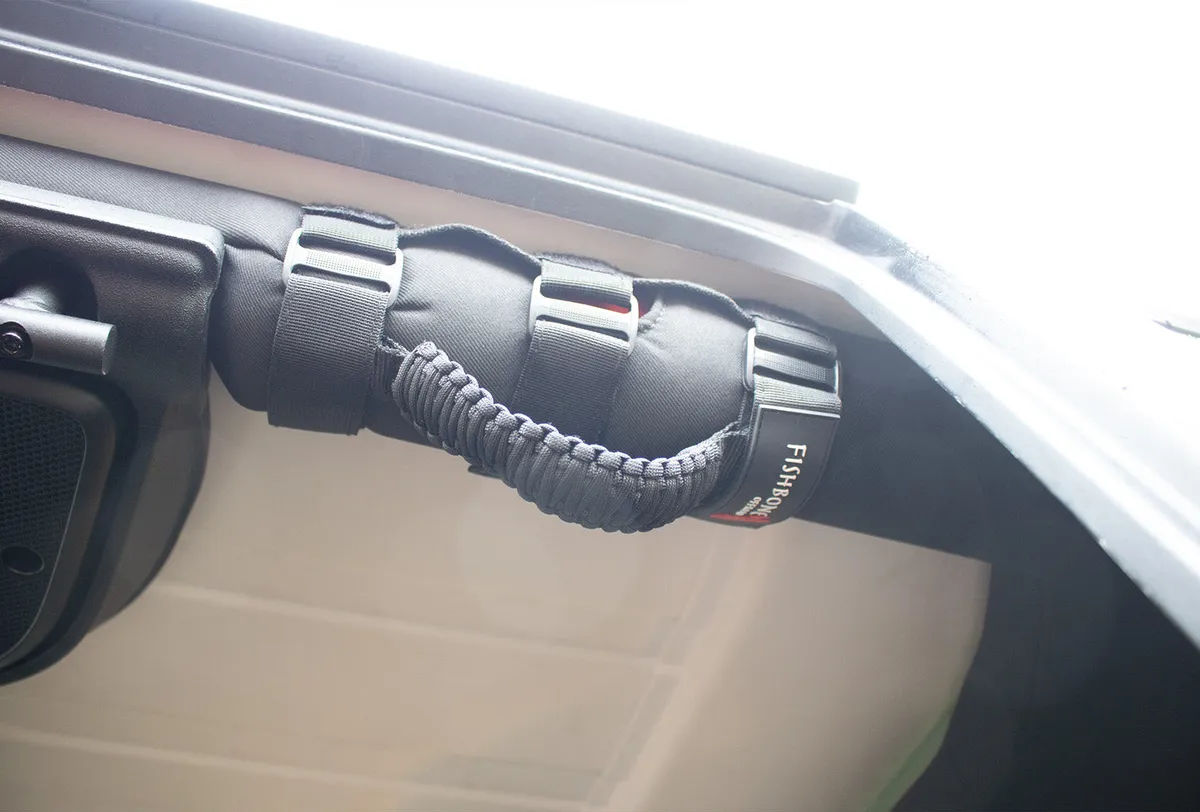 Fishbone Offroad Black Paracord Grab Handles w/ Three Straps FB55279 product image