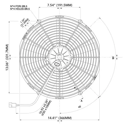 SPAL 2041 14" straight blade puller high performance 1623cfm product image