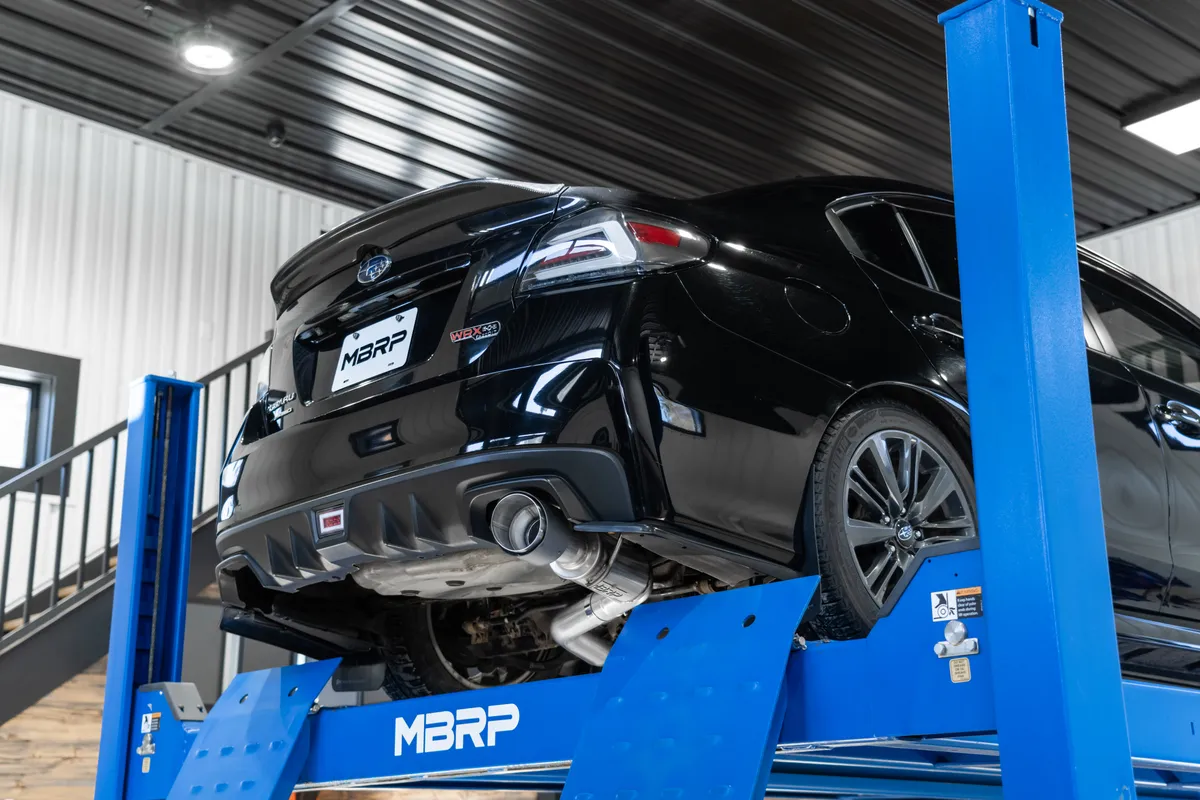 Subaru Impreza Wrx/Wrx Sti 2.0l/2.5l 3.0 Inch Cat-Back Single Rear Exit T304 Stainless Steel With Carbon Fiber Tip Mbrp product image
