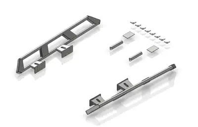 Motobilt Motobilt Frame Mounted Rocker Guards for Long Arm Suspension - Bare - JL/JK 4DR