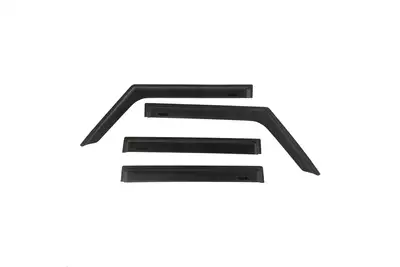 Rugged Ridge Window Visors Matte Black; 1819 Jeep Wrangler/Gladiator