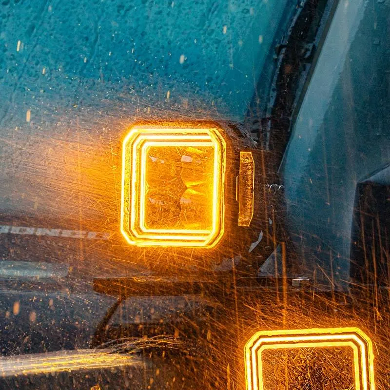 5 Inch LED Pod Lights White + Amber Dual-Mode for Jeep Wrangler JL/ Gladiator JT product image