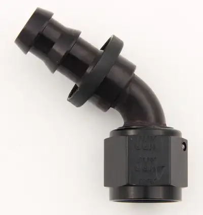 XRP #10 60 Deg Push-On Hose End Black
