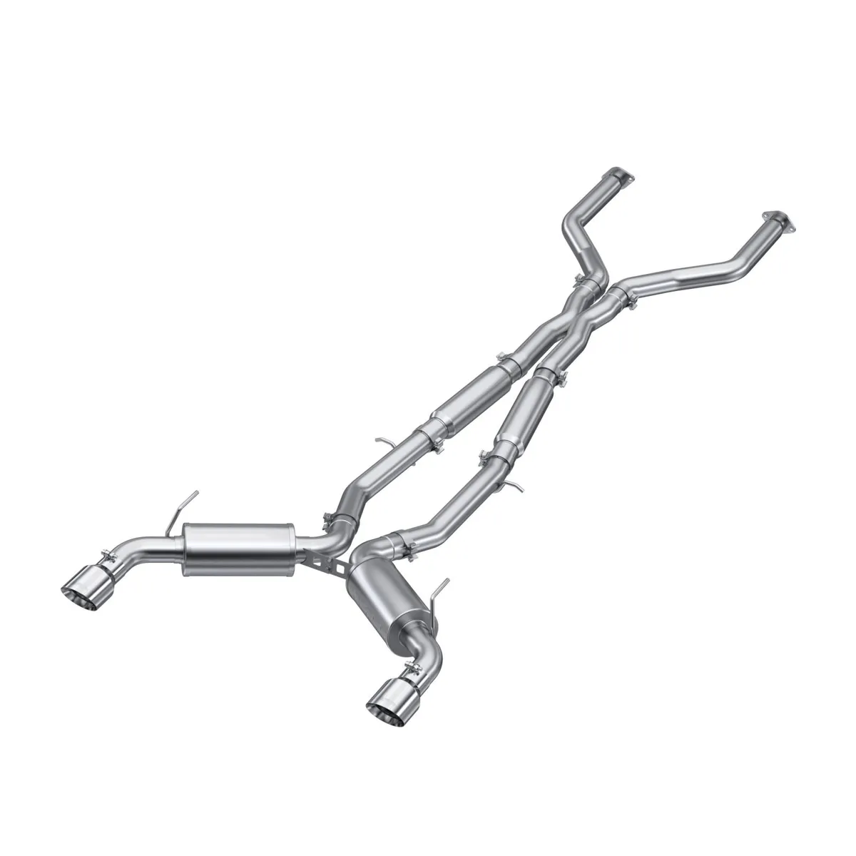 2016-2024 Infiniti Q50 3.0L 3 Inch Cat-Back Dual Split Rear Exit Tour Version T304 Stainless Steel MBRP product image