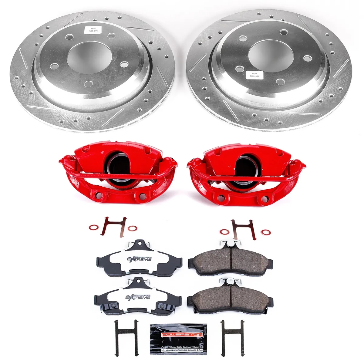 Z26 Street Warrior Upgrade Kit: Drilled/Slotted Rotors; Carbon-Fiber Ceramic Pads; Powder Coated Calipers product image