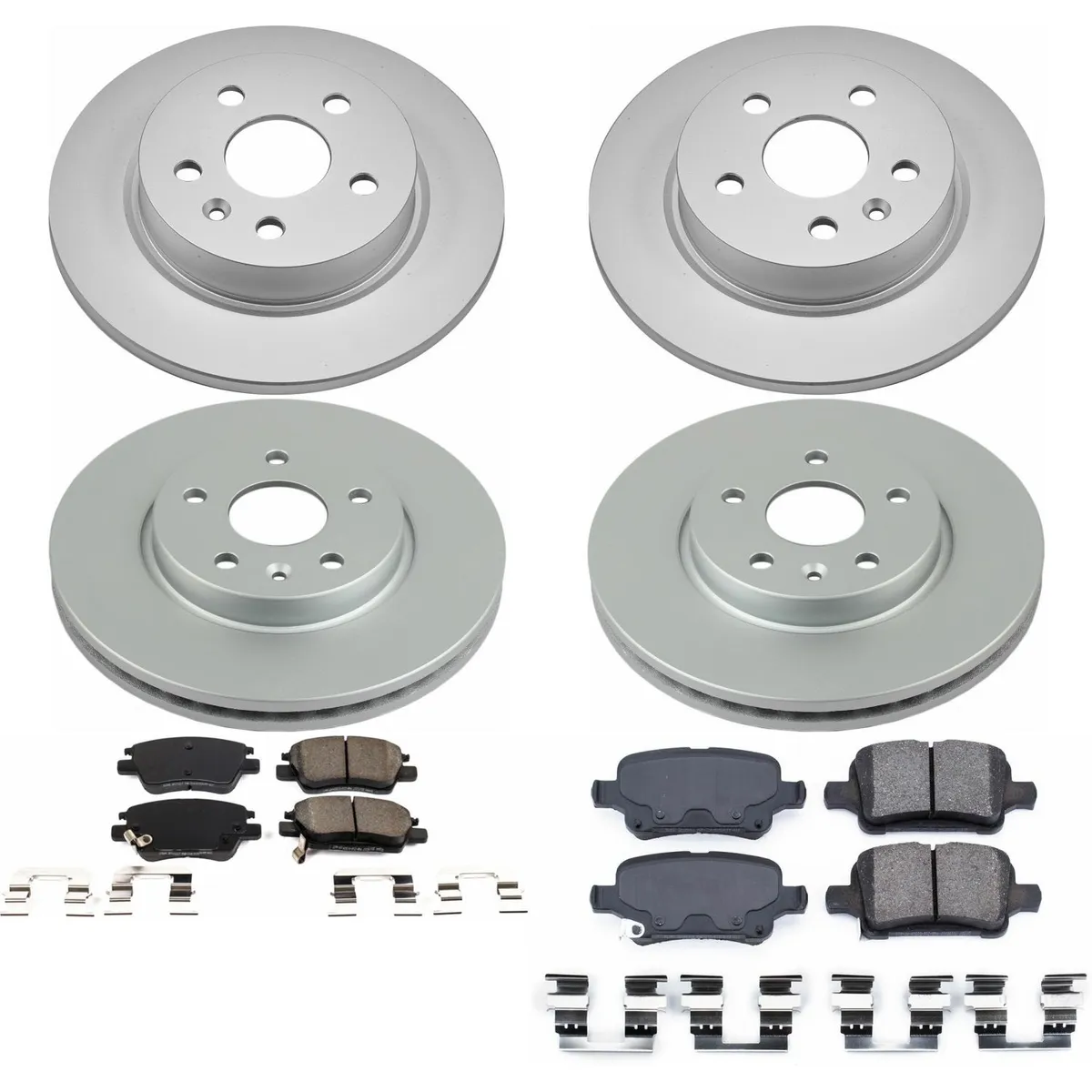 Z17 Geomet Coated Rotor Kit: Genuine Geomet Fully Coated Rotors; Ceramic Pads W/Hardware product image