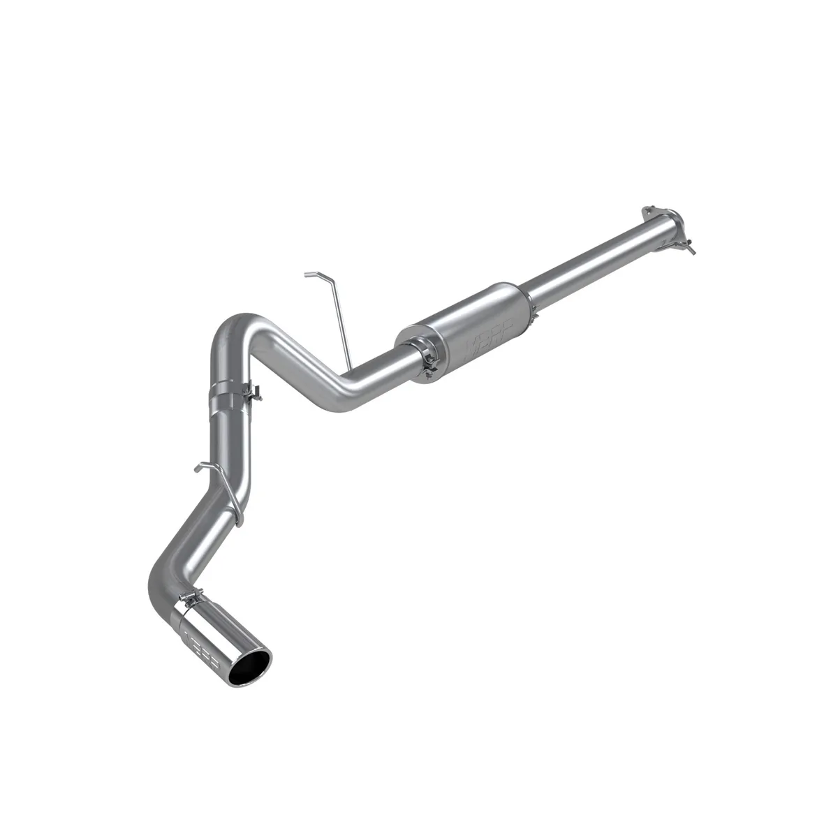Armor Lite Cat Back Exhaust System; 3.5 in.; Incl. Ext. Pipe/Muffler/Over Axle Pipe/Tailpipe/Hardware/4 in. OD Tip; Single Side Exit; Aluminized; product image