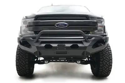 Fab Fours Matrix Front Bumper; w/Pre-Runner Guard; 7/8 In. D-Ring Mounts; 2 Stage Black Powder Coated;