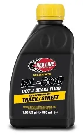 Red Line Oil Rl600 DOT 4 Brake Fluid Track/Street High Temp Low Moisture Absorption 500
