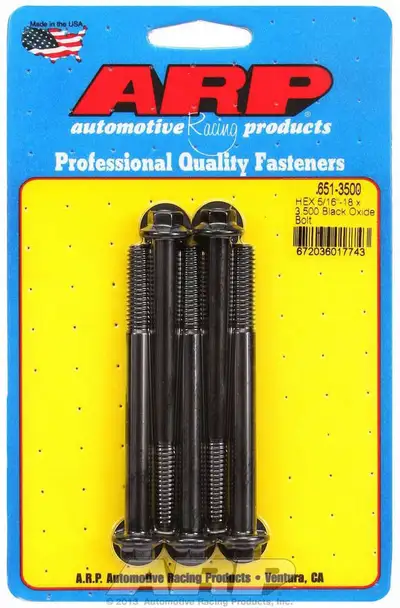 ARP Auto Racing 5/1618 x 3.500 Hex Black Oxide Bolts