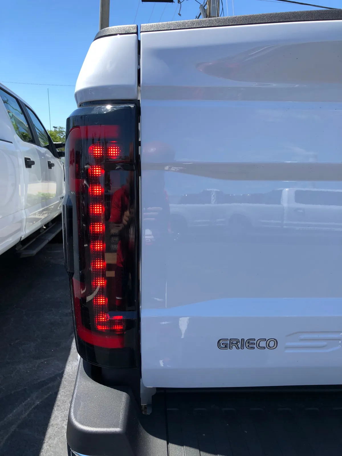 Ford Superduty F250 350 450 550 20-22 Replaces OEM LED Style Tail Lights With Blis Blind Spot Warning System Oled Tail Lights - Red Lens product image