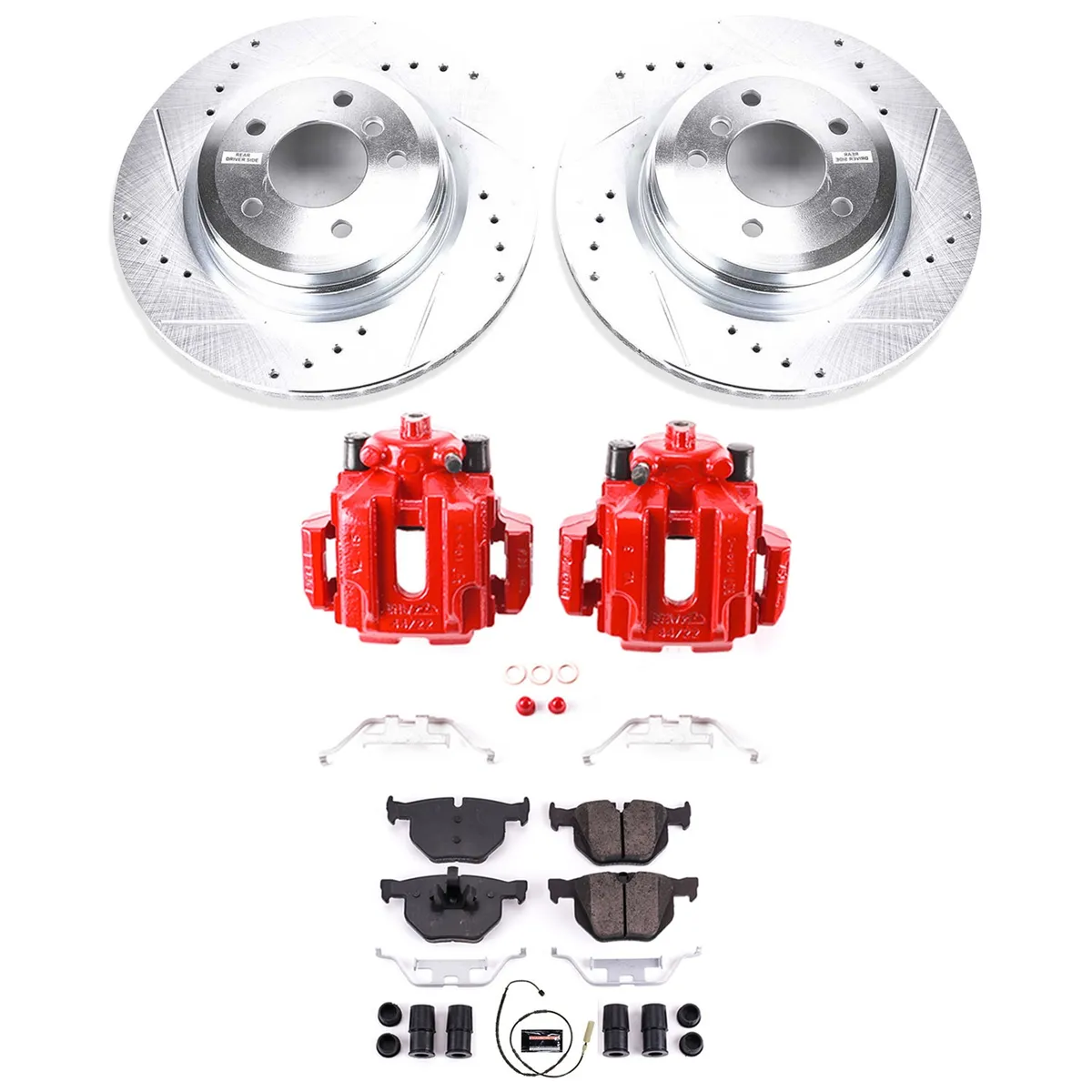 Z23 Evolution Sport Upgrade Kit: Drilled/Slotted Rotors; Carbon-Fiber Ceramic Pads; Pad Sensors; Powder Coated Calipers product image