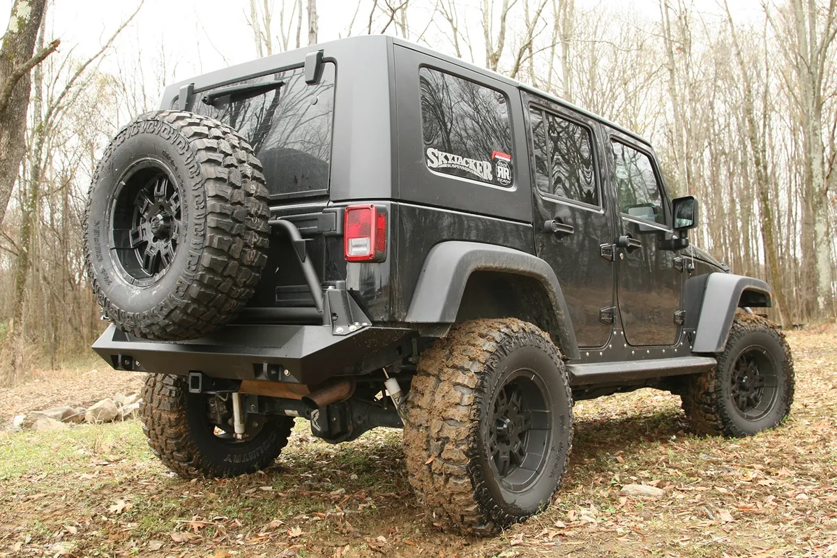 Spare Tire Carrier; 2 Stage Black Powder Coated; For Use w/PN[JP97-Y1051/JK07-Y1251]; product image