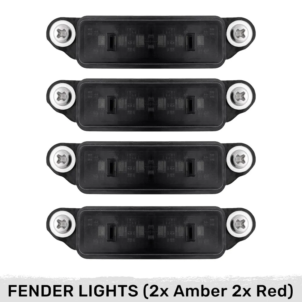 Dodge 21-25 RAM 1500 Trx 7-Pc Fender & Hood Light Kit Smoked Lens White or Amber LED Running Lights w/ Startup Light Sequence - Multiple Options product image