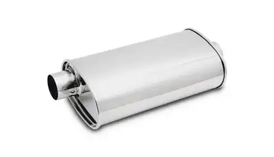 Vibrant Performance STREETPOWER Oval Muffler; Oval; 3 in. Inlet ID; 5 in. H; 9 in. W; 15 in. Body L; 20 in. Overall L; 3 in. OD; Center/Offset Location;