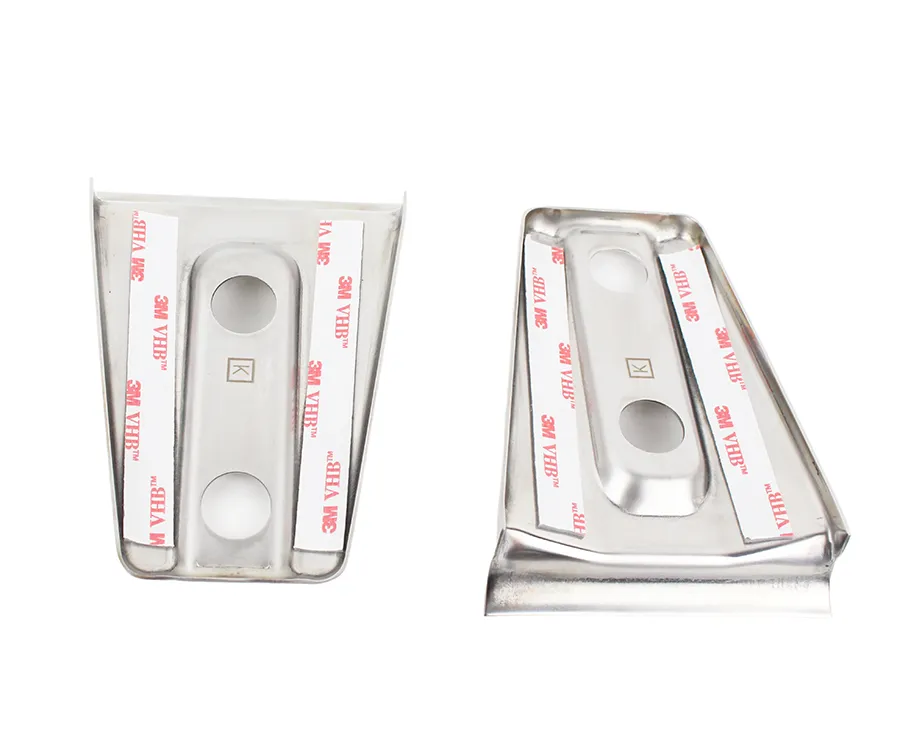 Jeep JK Hood Hinge Overlays Pair 07-18 Wrangler JK Polished Silver Kentrol product image