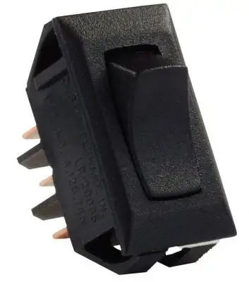 JR Products Standard 12v On/On Switch Black