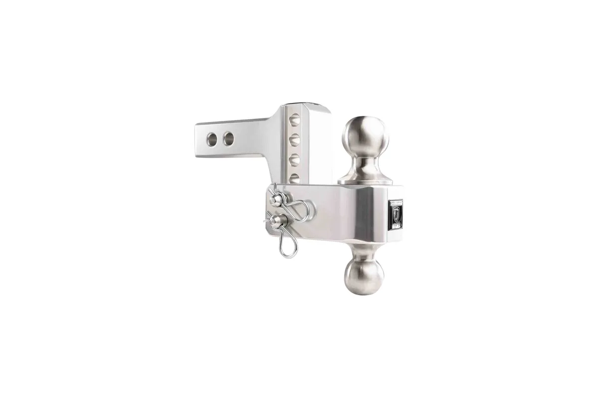 2.0" Aluminum Medium Duty Hitch 2" Drop/Rise w/ Stainless Steel Dual Ball product image