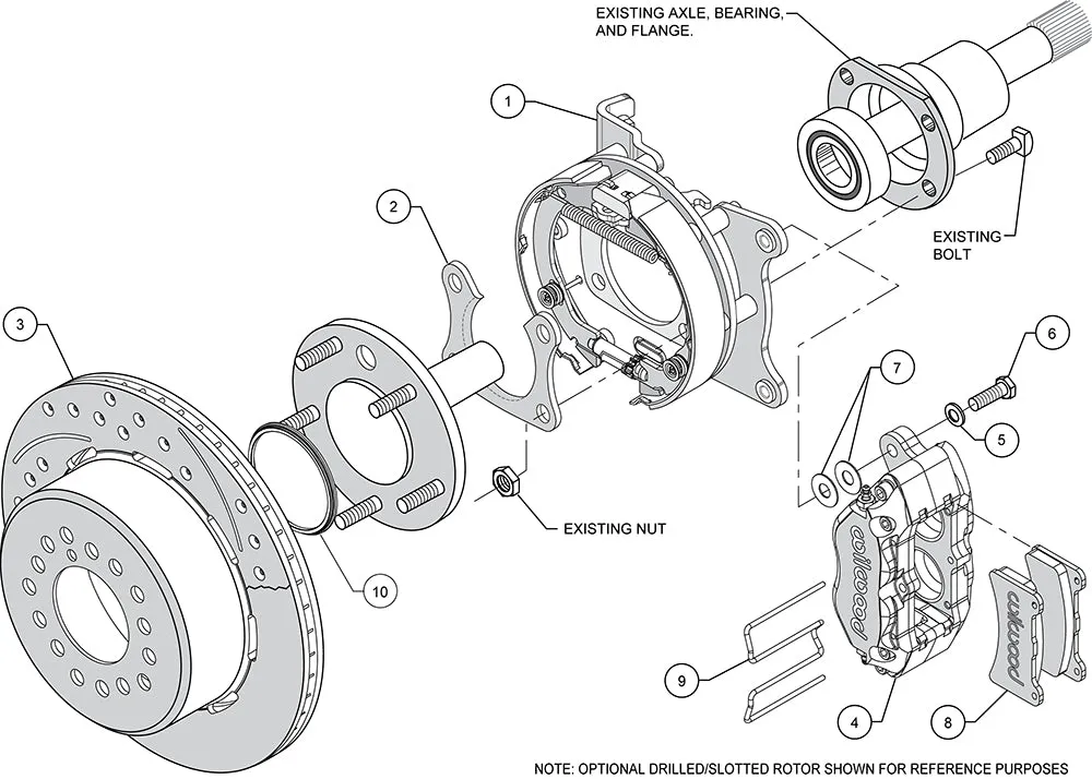 Wilwood DPL PS Park Brake Kit New Big Ford 2.50in Offset product image