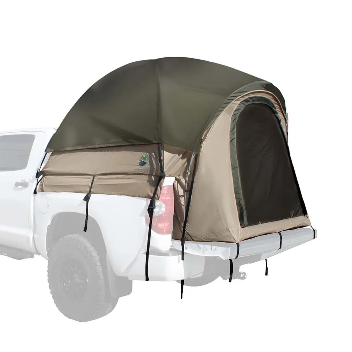 LD TACT - Bed Tent Mid Size 5.0-5.2 Foot, Tan Body and Green Rainfly Overland Vehicle Systems product image