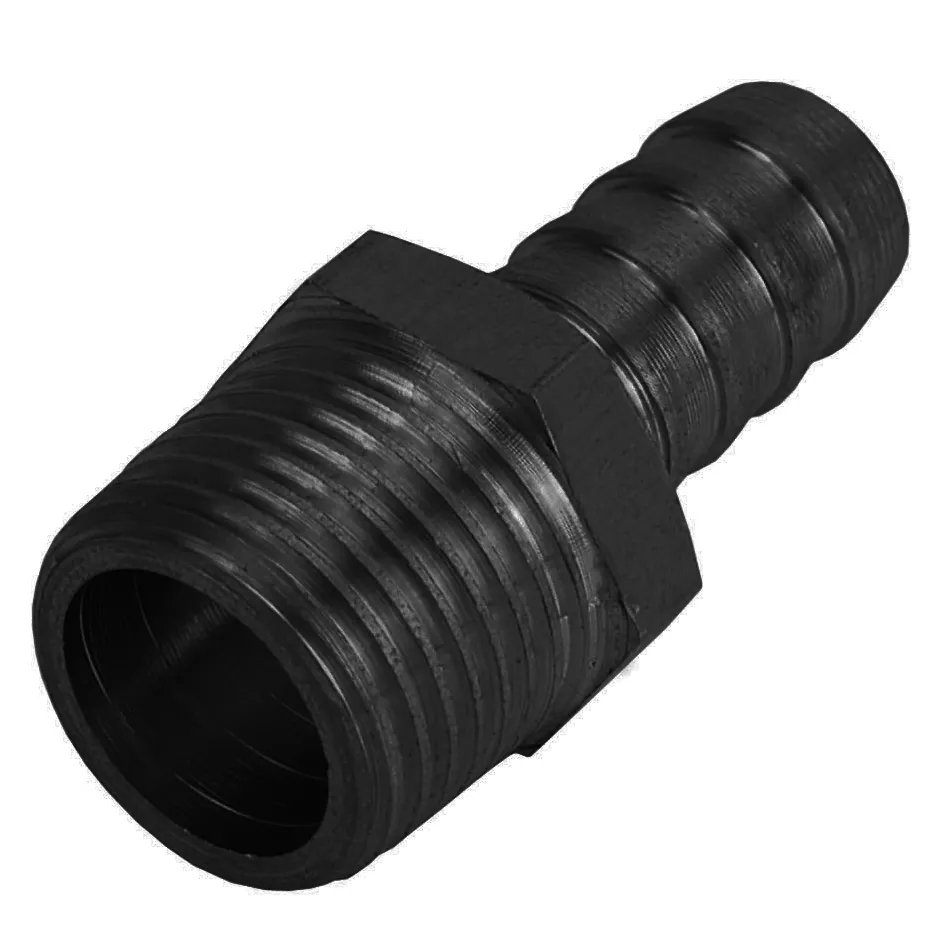 Derale Derale 98103 Straight Hose Barb Fitting, 1/2 NPT Male x 1/2 Barb, Each