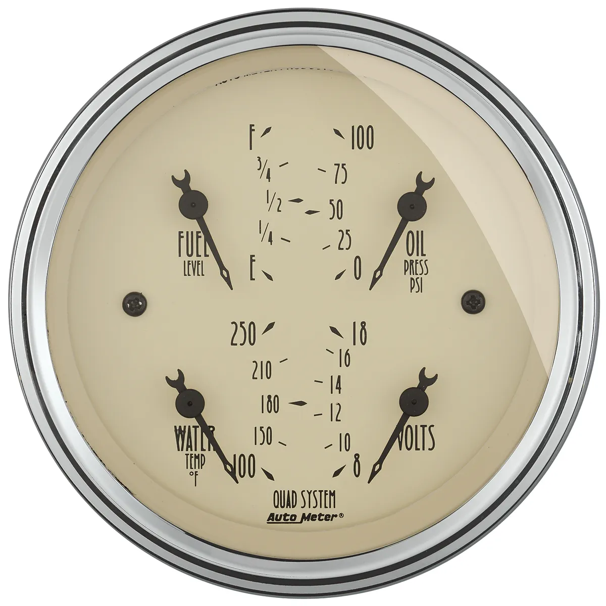 3-3/8 In. Quad Gauge, 100 Psi/100-250 Fahrenheit/8-18v/240-33 o, Antique Beige product image