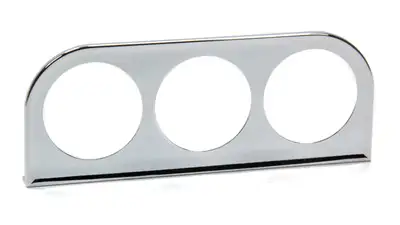 VDO Mounting Panel 2-1/16 3 Hole Chrome