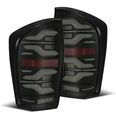 AlphaRex 1623 Tacoma Luxxseries LED Tail Lights Black W/Activation Light & Seq Signal Amber