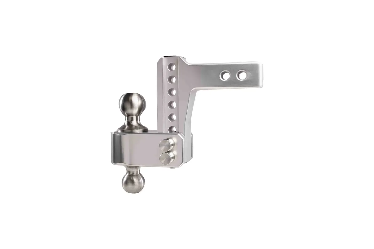 2.0" Aluminum Medium Duty 4" Drop/Rise Hitch w/ Stainless Steel Dual Ball product image