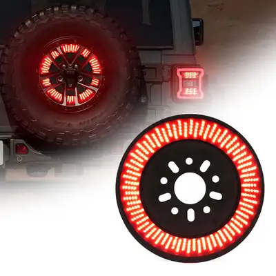 LED Factory Mart 3rd Spare Tire Brake LED Light for 2018-Later Jeep Wrangler JL JLU