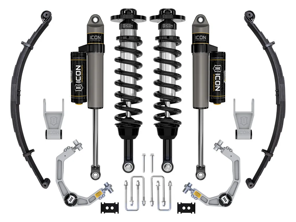 ICON Vehicle Dynamics ICON 2021-2025 Ford F-150 Tremor, 2.5-3" Lift, Stage 2 Suspension System, Billet, w/ Leaf Packs