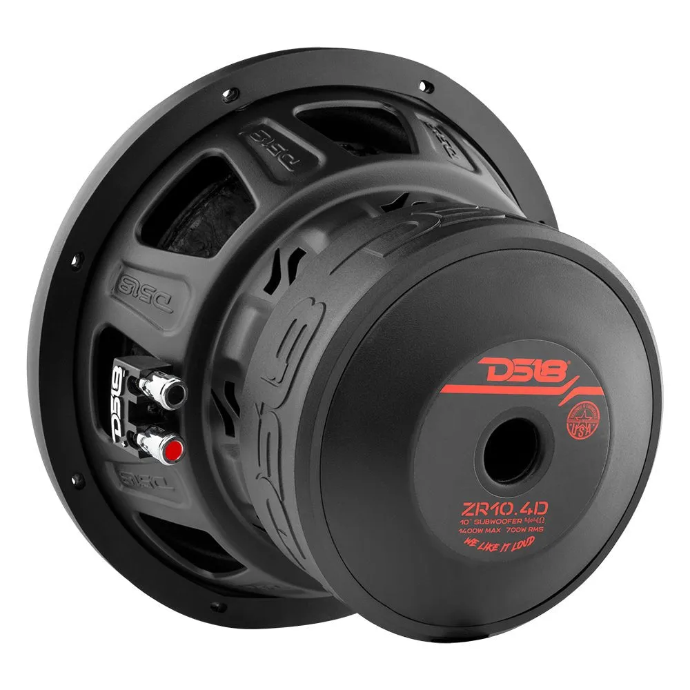 "DS18 - 10"" 1500 Watts Dvc 4-Ohm Car Subwoofer" product image