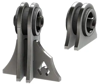 Artec Industries 9706 TJ Weld On Uca Brackets For Low Pro Front Truss Daystar Bushings 7/16 In Hole