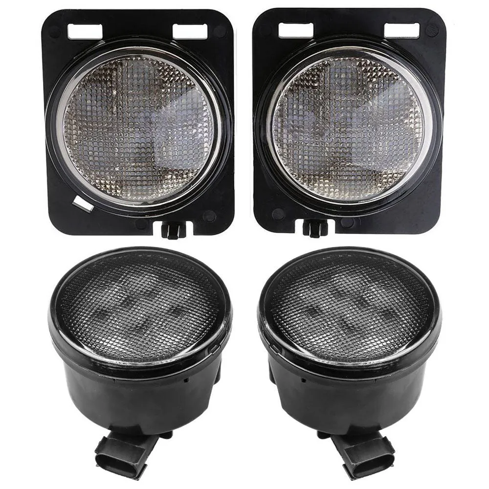 Front LED Turn Signals & Side Marker Lights Combo for 2007-2018 Jeep Wrangler JK product image