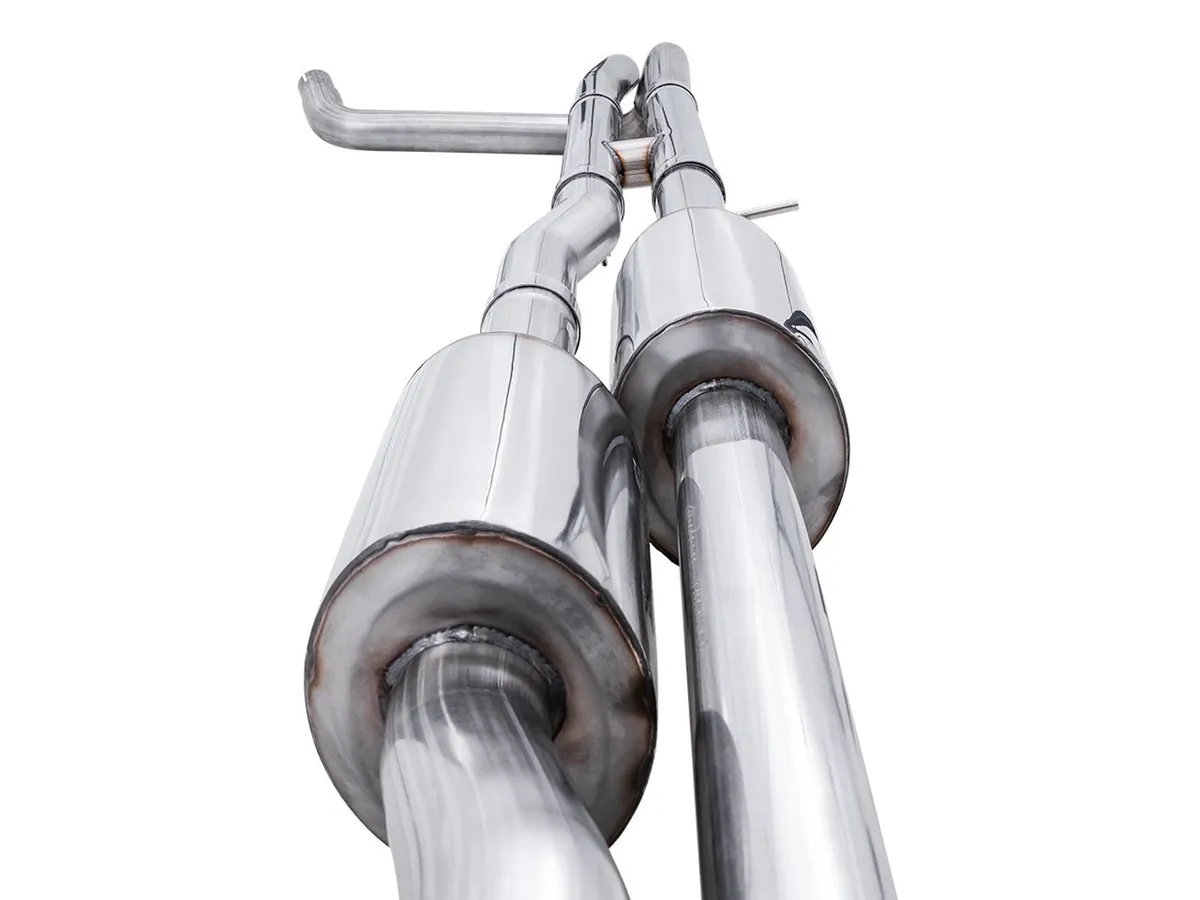 AWE 0FG Catback Exhaust for Silverado ZR2/Sierra AT4X - Dual Bashguard (no tips) product image