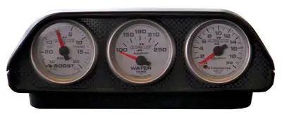 AutoMeter Autometer 5288 Gauge Mount, Universal Dash Top, Triple, 2 1/16, Black