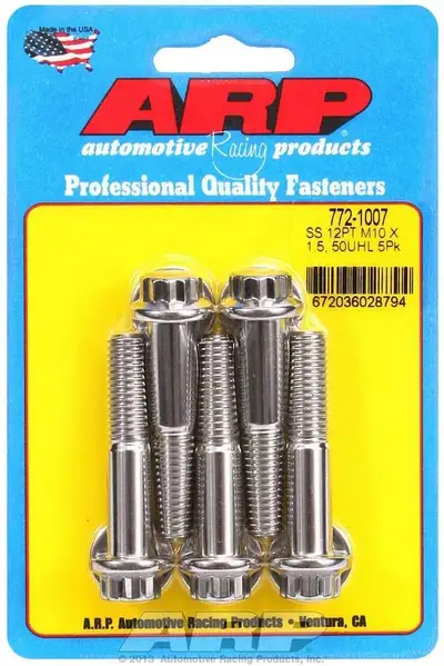 ARP Auto Racing S/S Bolt Kit - 12pt. (5) 10mm x 1.5 x 50mm