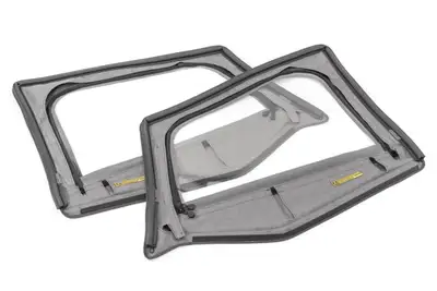 MasterTop Jeep Fabric Replacement Upper Door Skins For 88-95 Wrangler YJ Black Diamond Pair MasterTop