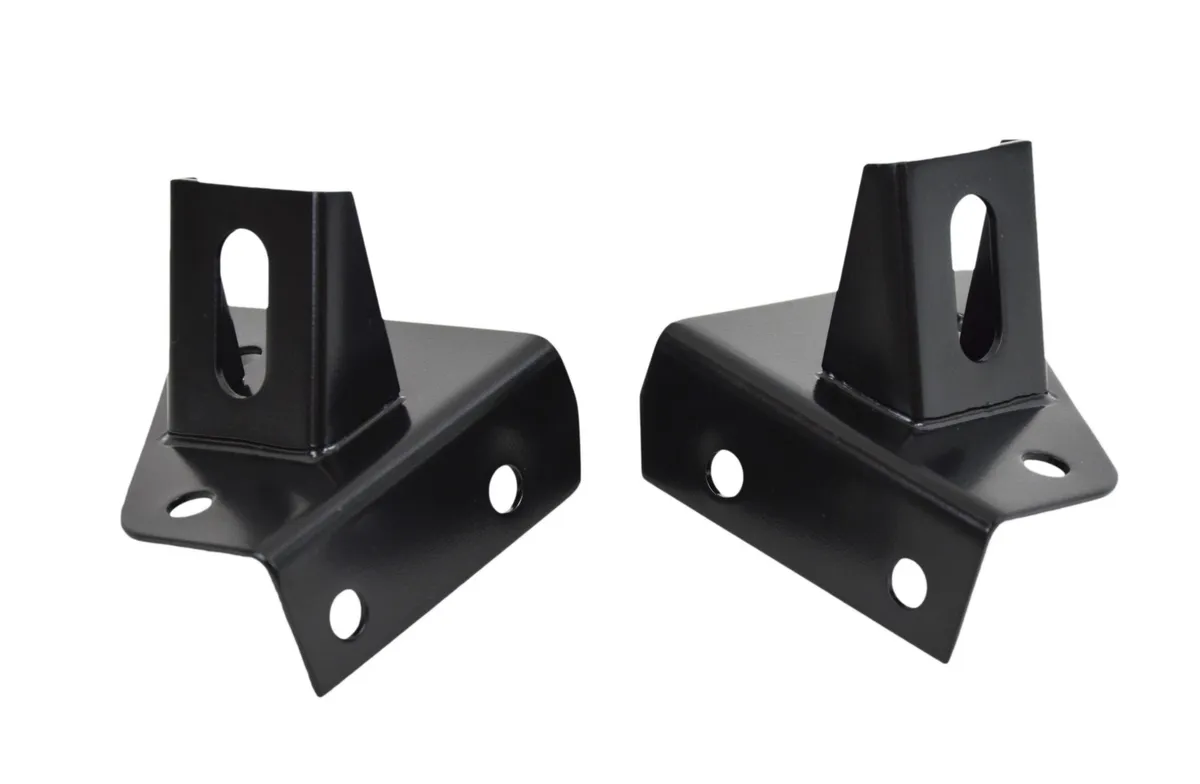 Jeep CJ/YJ Light Bracket Pair 76-95 CJ and Wrangler YJ Powdercoat Black Kentrol product image